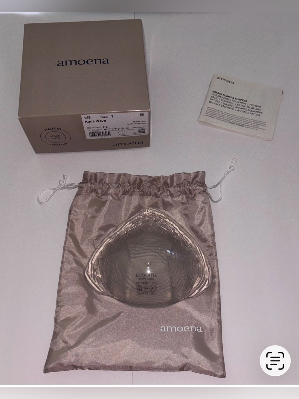 Amoena Aqua Wave Swim Breast Forms Transparent 
Brand New 
Size 7